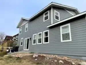 Lafayette home featuring James Hardie Khaki Brown siding with Cobblestone trim