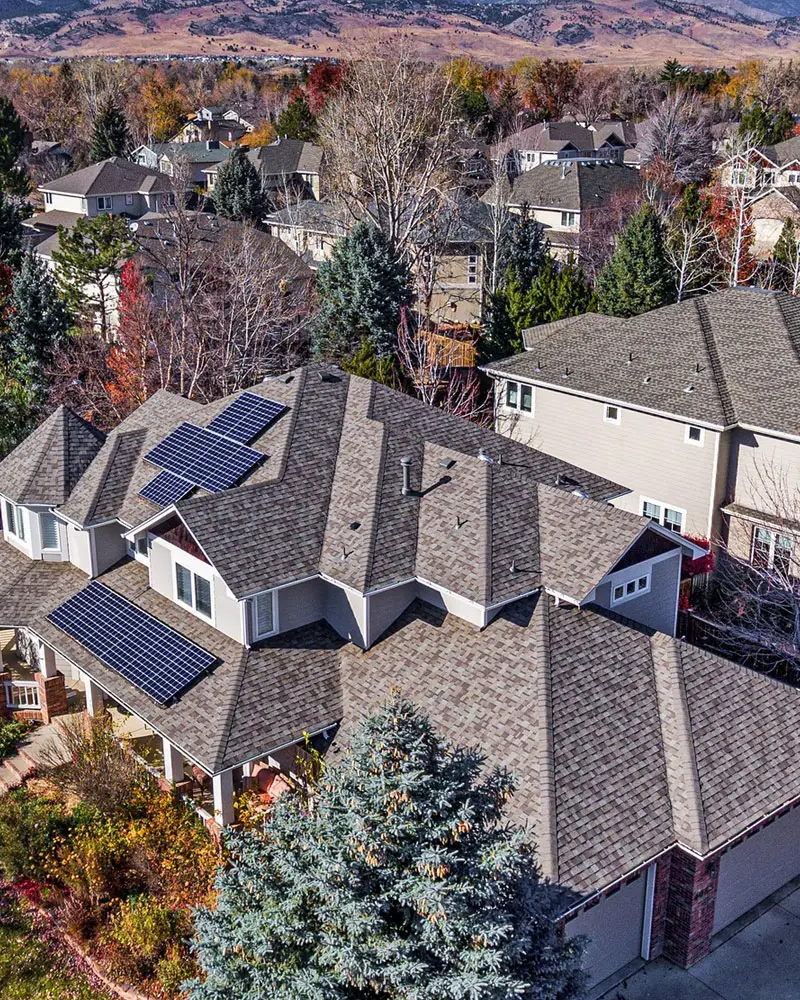 Class IV asphalt shingle roof replacement with solar detach and reset