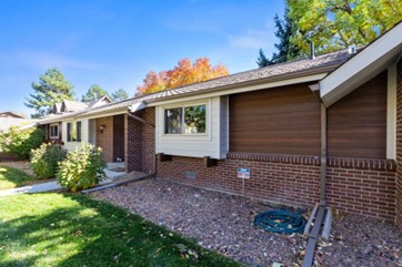 Modern facade using horizontal faux wood siding lines