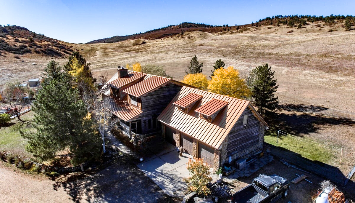 Standing seam metal roofing installation in Berthoud built for Colorado hail and wind