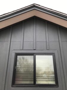 Lafayette home with James Hardie vertical board and batten siding
