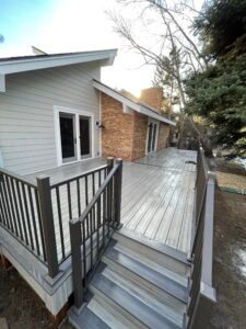 Deckorators decking installed on a custom outdoor living space in Colorado