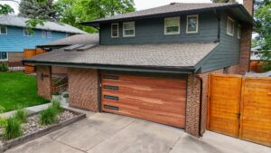 Denver home remodel with James Hardie Iron Gray siding and matching Iron Gray trim.