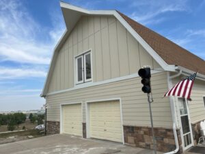Johnstown home with James Hardie lap siding and Arctic White trim