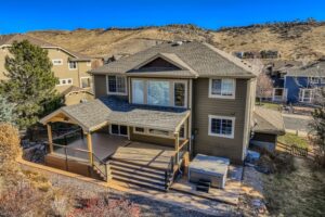 Premium TimberTech deck with railing and stairs in Colorado