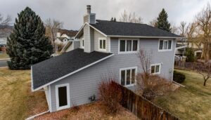 Real Boulder Colorado home with James Hardie Pearl Gray siding installed by Northern Lights Exteriors