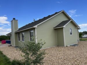 Real Colorado home with James Hardie Heathered Moss siding installed by Northern Lights Exteriors