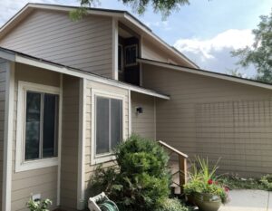 Khaki Brown James Hardie siding on a Colorado home exterior remodel by Northern Lights Exteriors