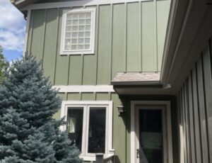 Real Colorado home with James Hardie Mountain Sage siding installed by Northern Lights Exteriors