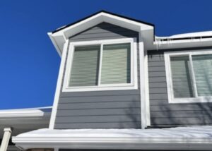 Night Gray James Hardie siding on a Colorado home exterior remodel by Northern Lights Exteriors