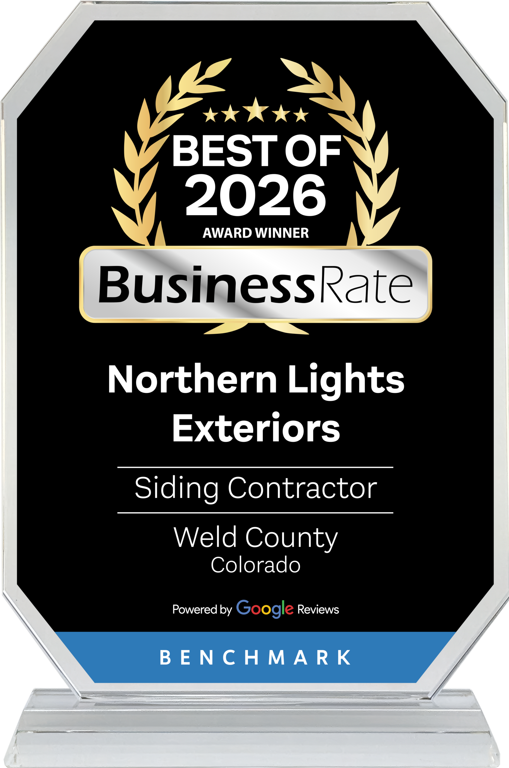 Northern Lights Exteriors — BusinessRate Best of 2026 Award Winner, Best Siding Contractor in Weld County, Colorado