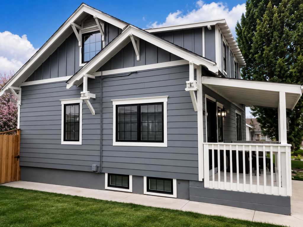 Full-home Pella fiberglass window replacement with Class IV roof and seamless gutters by Northern Lights Exteriors in Denver, CO 80212