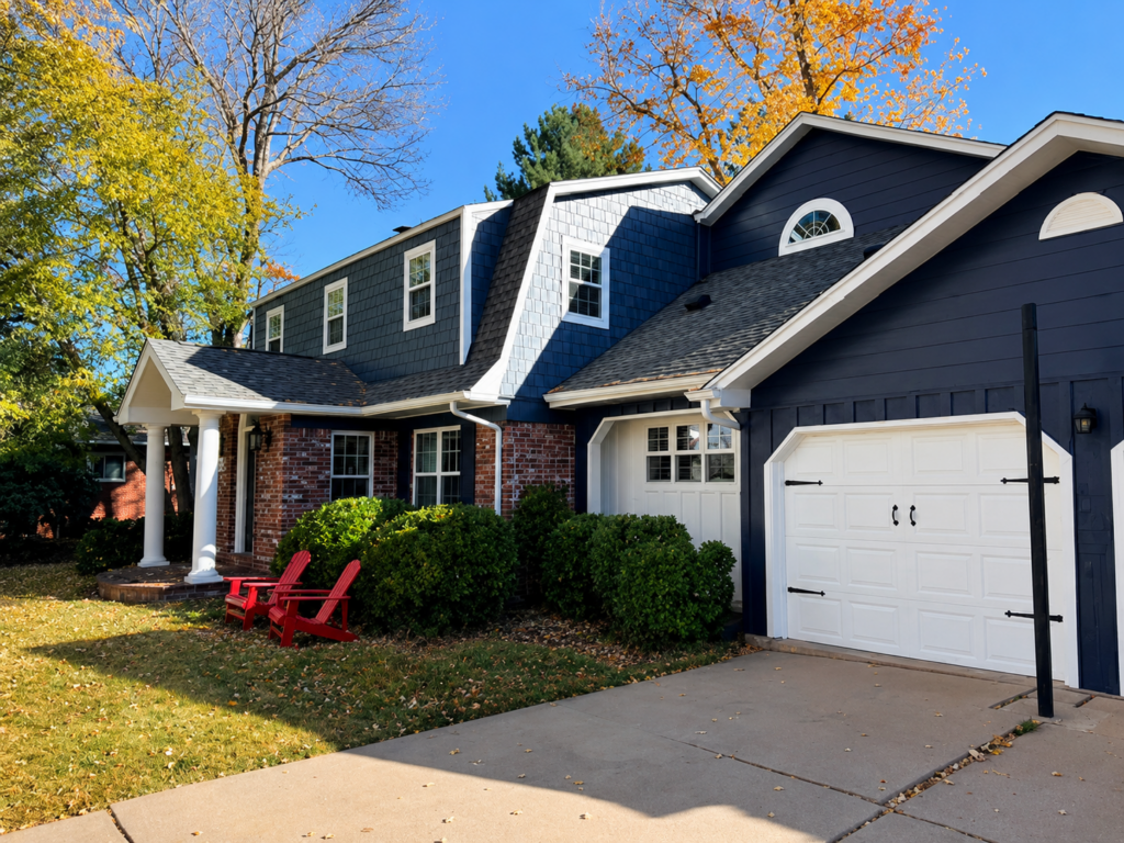 Pella fiberglass replacement windows with James Hardie siding installed by Northern Lights Exteriors in Denver, CO 80224