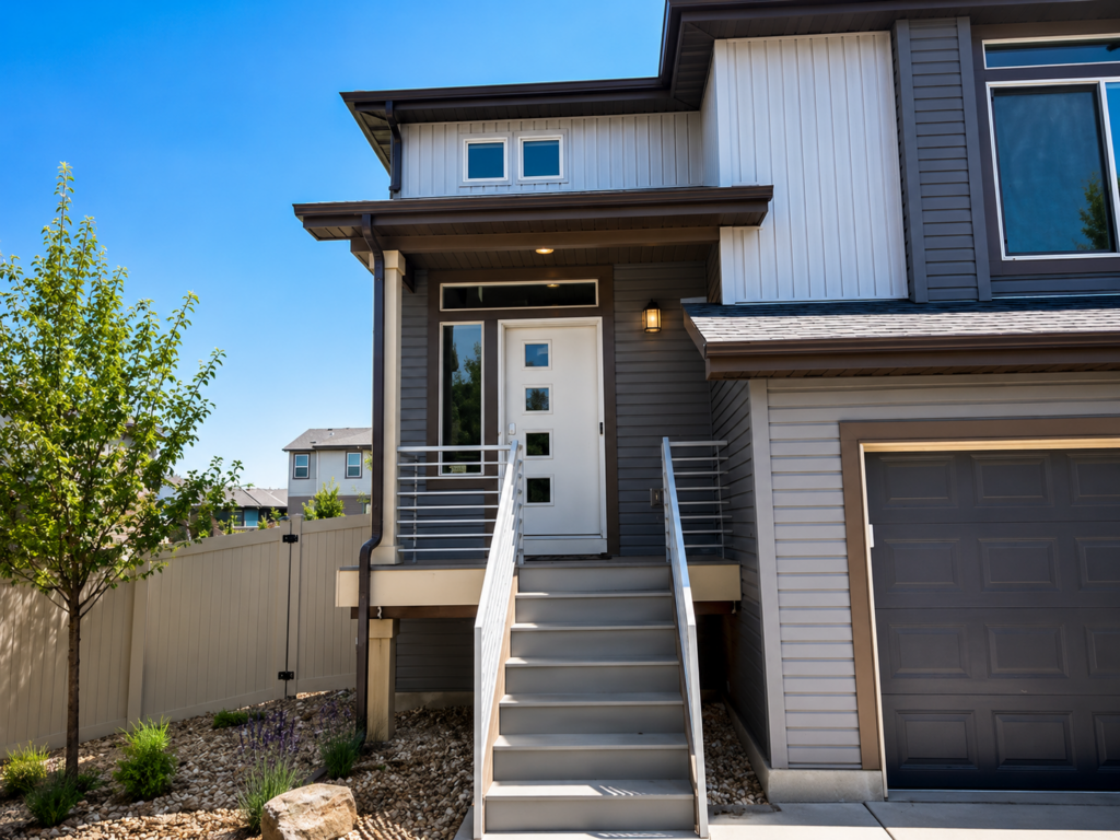 Denver, Colorado home featuring a newly installed Owens Corning Class 4 impact-resistant asphalt shingle roof completed by Northern Lights Exteriors, an . The exterior showcases modern siding, energy-efficient windows, and a durable roofing system designed to withstand Colorado hail storms and severe weather. Roof replacement by Northern Lights Exteriors in Northeast Denver, CO 80238