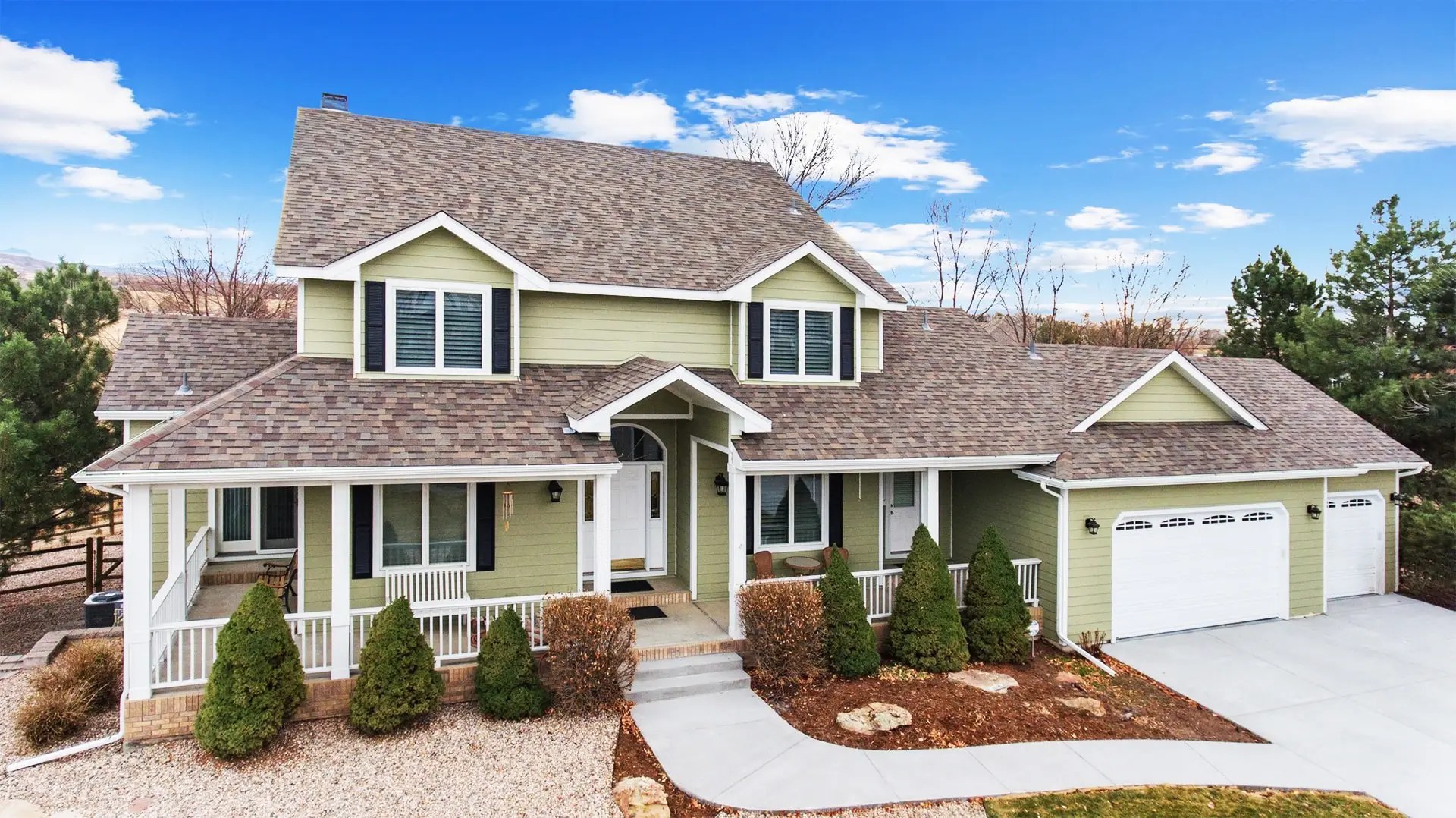 Completed single-family home exterior by Northern Lights Exteriors